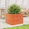 vidaXL Plantenbak 60x60x45,5 cm massief grenenhout wasbruin
