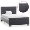 vidaXL Bedframe kunstsu&egrave;de grijs 90x200 cm