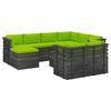 vidaXL 10-delige Loungeset met kussens pallet massief grenenhout