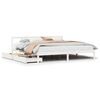 vidaXL Bedframe zonder matras massief grenenhout wit 200x200 cm