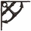 vidaXL Wandplank Beugels 12 st Antiek Bruin 10 x 10 x 3 cm Staal