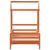 vidaXL Bedframe met huisje massief grenenhout wasbruin 80x200 cm