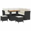 vidaXL Tuin Sofa Set 8 st 5-Aantal zitplaatsen Zwart en Cr&egrave;me