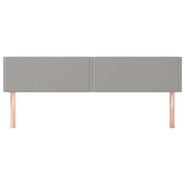 vidaXL Hoofdborden 2 st 90x5x78/88 cm stof lichtgrijs