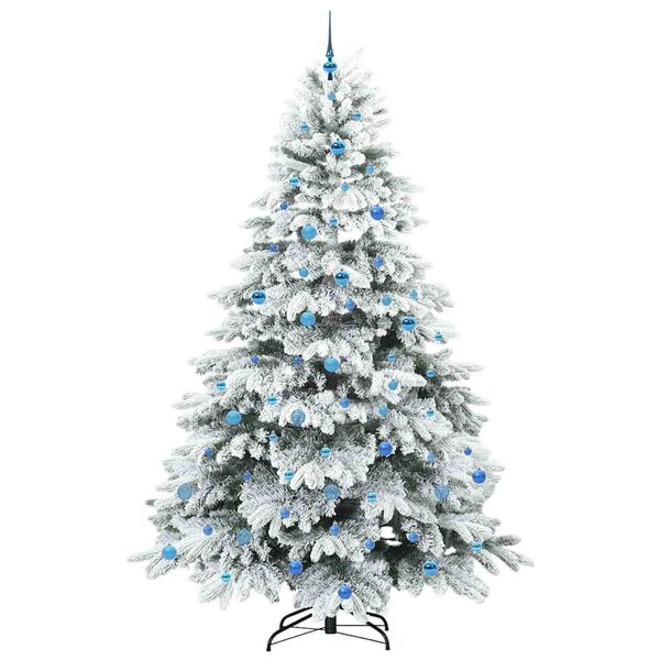 vidaXL Kunstkerstboom met 300 LED met standaard Groen 240 cm PE en PVC