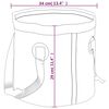 vidaXL Emmers 2 st inklapbaar 30 L PVC zwart
