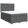 vidaXL Boxspring met matras stof donkergrijs 160x200 cm
