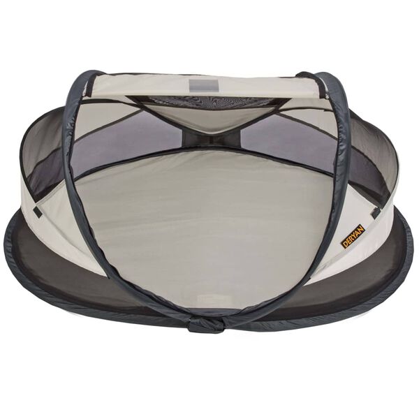 DERYAN Reisbedje pop-up Baby Luxe met klamboe cr&egrave;me