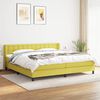vidaXL Boxspring met matras stof groen 200x200 cm