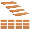 vidaXL Trapmatten 16 st Licht Bruin 70 x 30 x 2 cm Massief beukenhout