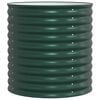 vidaXL Verhoogde plantenbak Groen 80 x 80 x 81 cm Staal