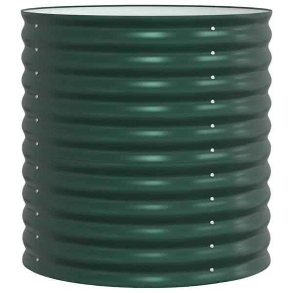 vidaXL Verhoogde plantenbak Groen 80 x 80 x 81 cm Staal