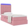 vidaXL Opbergbed met LED met matras met LED Roze 90 x 190 cm Fluweel