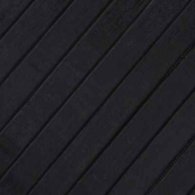 vidaXL Vloerkleed rechthoekig 60x200 cm bamboe zwart