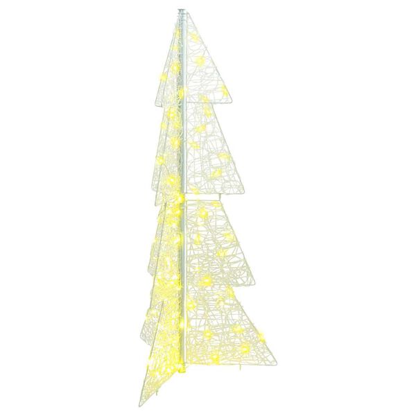 vidaXL Kerstboom met 100 LED Warmwit 120 cm Acryl