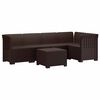 vidaXL 5-Zits Tuin Sofa Rattan Look PP Bruin
