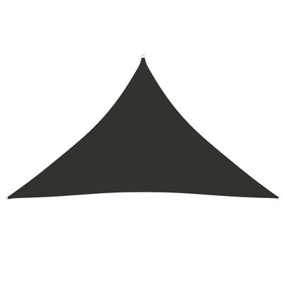 vidaXL Zonnescherm driehoekig 3,5x3,5x4,9 m oxford stof antracietkleur
