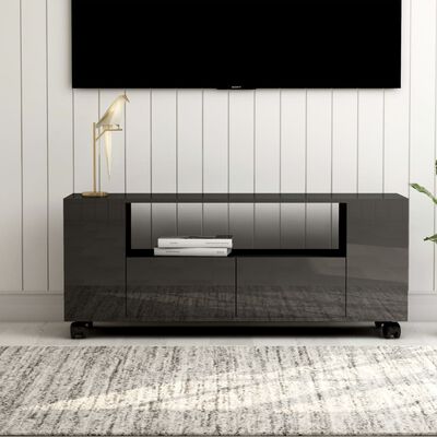 vidaXL Tv-meubel 120x35x48 cm bewerkt hout hoogglans grijs