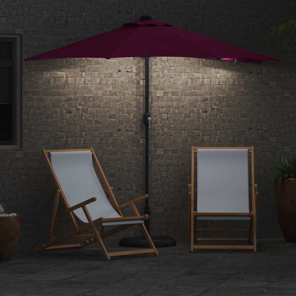 vidaXL Tuinparasol Bordeaux Rood 294 x 150 x 223 cm Polyester en staal
