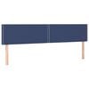vidaXL Hoofdborden 160x5x78/88 cm stof blauw