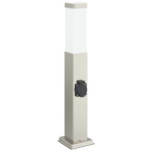 vidaXL Bolderarmatuur met stopcontact 50 cm RVS IP44