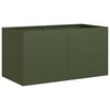 vidaXL Plantenbak 80x40x40 cm koudgewalst staal olijfgroen
