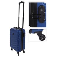 ProWorld Koffer ruitpatroon 28 L donkerblauw