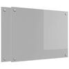 vidaXL Keuken Achterwand 2 pcs Lichtgrijs 80 x 60 cm gehard glas
