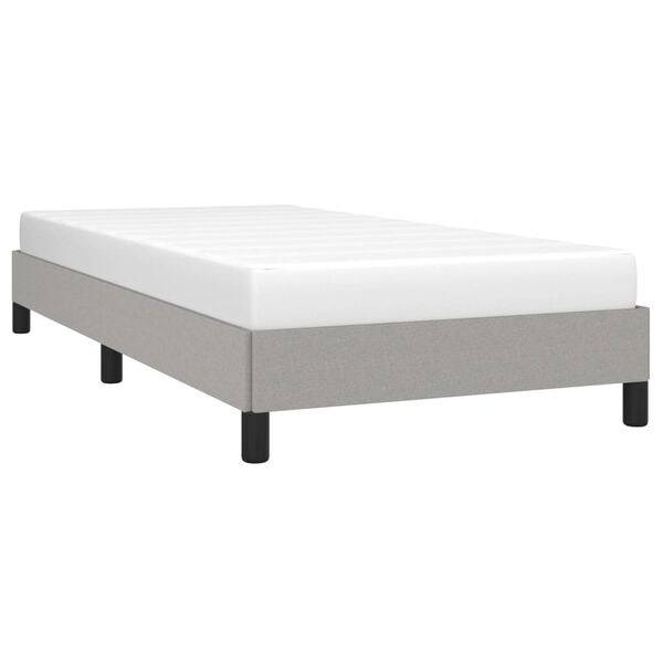 vidaXL Bedframe zonder matras 90x200 cm stof lichtgrijs