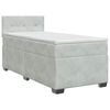 vidaXL Boxspringbed met matras Lichtgrijs 90 x 200 cm Fluweel