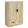 vidaXL Dressoir met lade Sonoma Eiken 66 x 34,5 x 92 cm Bewerkt hout