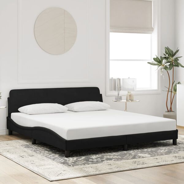 vidaXL Bedframe "Dover" 180x200 cm fluweel zwart