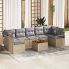 vidaXL Tuin Sofa Set 8 pcs beige en lichtgrijs