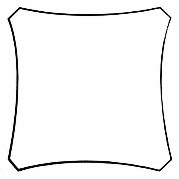 Schaduwdoek Vierkant 5 x 5 m Cream