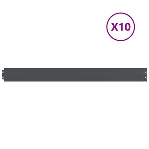 vidaXL Gazonranden 10 st 10x103 cm koudgewalst staal antraciet
