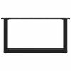 vidaXL Salontafelpoten 2 st U-vormig 70x(30-31) cm staal zwart