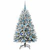 vidaXL Kunstkerstboom met 150 LED Groen en Wit 150 cm PVC en Metaal