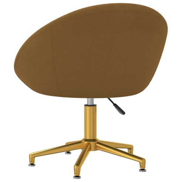 vidaXL Eetkamerstoel fluweel bruin