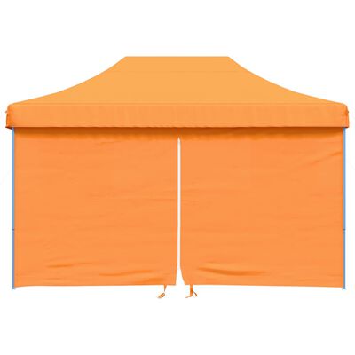 vidaXL Partytent inklapbaar pop-up met 4 zijwanden oranje