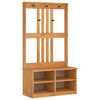 vidaXL Kapstok SANDNES 87x40x159,5 cm massief grenenhout