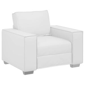 vidaXL Sofa Stoel Wit 100 cm Nep Leer