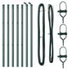 vidaXL Afrasteringspaal 7 pcs Groen Staal