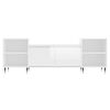 vidaXL Tv-meubel 160x35x55 cm bewerkt hout hoogglans wit
