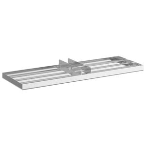 vidaXL Tuin Egalisatie Hark Zilver 75 x 25 x 6 cm Roestvrij staal
