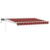 vidaXL Handbediende luifel met LED's Oranje, Bruin, Wit 3 x 2,5 m
