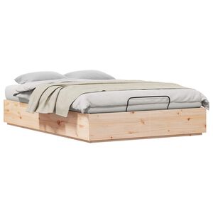 vidaXL Ottoman Bedframe Naturel 140 x 200 cm Massief grenenhout