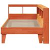 vidaXL Bed met boekenkast zonder matras grenenhout wasbruin 75x190 cm