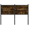 vidaXL Hoofdbord 120 cm bewerkt hout en staal gerookt eikenkleurig