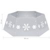 vidaXL Kerstboomrok &Oslash;68x25 cm zilverkleurig en wit