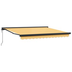 vidaXL Uitschuifbare luifel Zand 450 &times; 300 cm Stof en Metaal